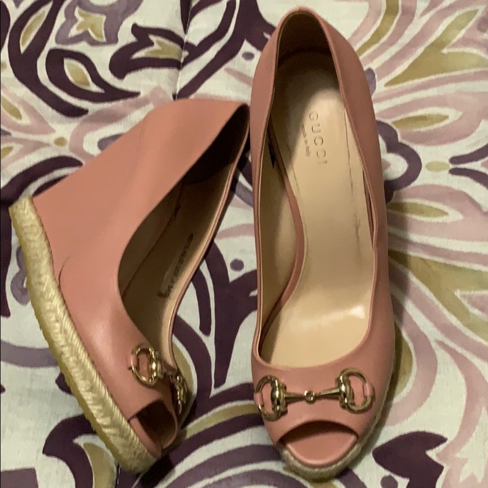 Authentic Gucci wedge heels